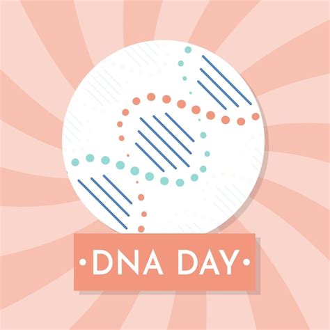 Premium Vector National Dna Day Is April Poster Banner With A