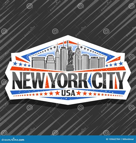 New York Logo Skyline And Landmarks Silhouette Vector | CartoonDealer.com #230154446