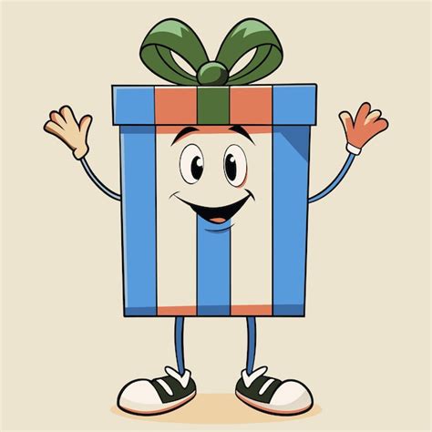 Premium Vector | A cartoon drawing of a box with a cartoon character on it