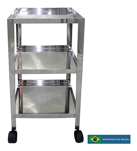 Carrinho Fruteira Inox Andares Parcelamento Sem Juros