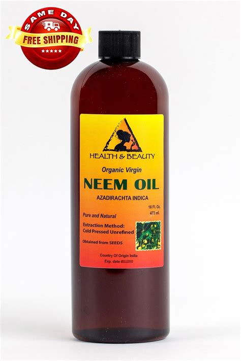 16 Oz NEEM OIL UNREFINED Organic Carrier Cold Pressed Virgin Etsy