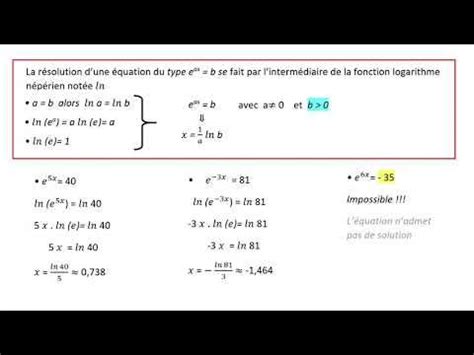 Fonctions exponentielle Comment résoudre une équation exponentielle