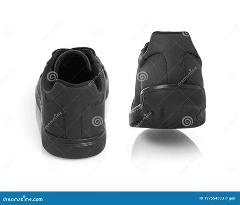 Walking Shoes Back Side Stock Image Image Of Black 197554883