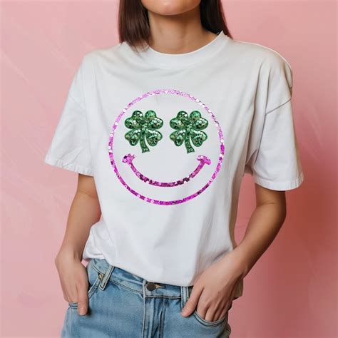 Shamrock Smiley Face Etsy