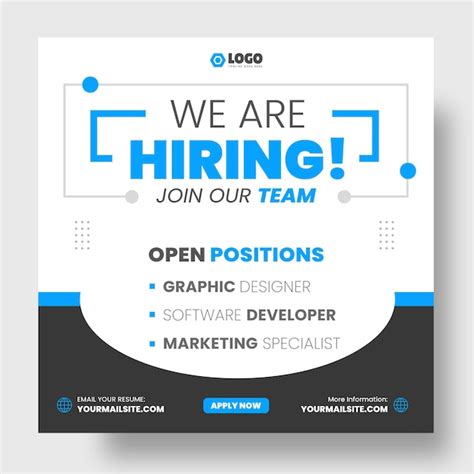 Premium Vector We Are Hiring Job Vacancy Facebook Or Instagram Or