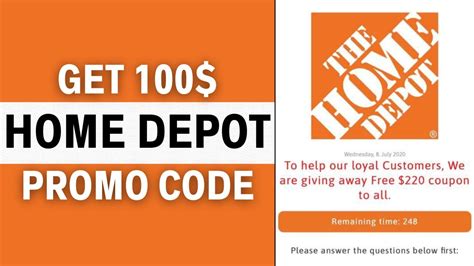 100 Home Depot Promo Code 2024 Home Depot Coupon Code WORKING