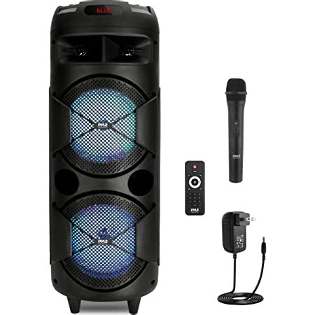 Amazon Pyle Portable Bluetooth Pa Speaker System W