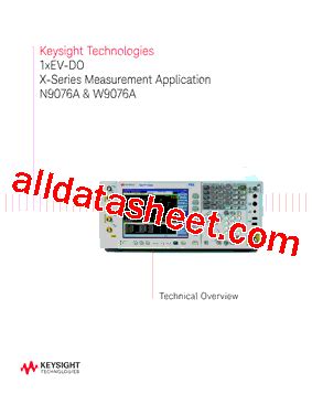 W A Datasheet Pdf Keysight Technologies