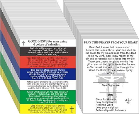 Amazon Zhanmai Pcs Bulk Plan Of Salvation Cards Gospel Tracts