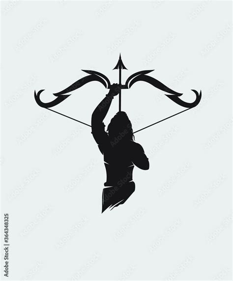 Lord Rama Vector Graphic Design With Holding Bow And Arrow Amazing