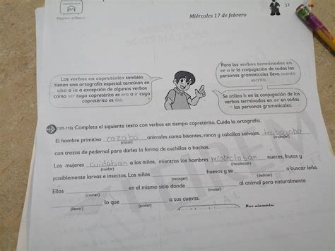 Completa El Siguiente Texto Con Verbos En Tiempo Copreterito Cuida La