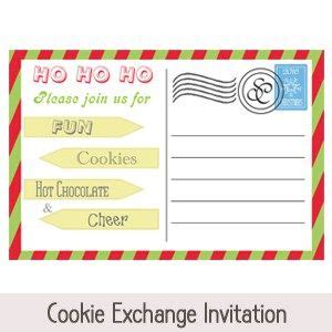 2 FREE Printable Cookie Exchange Invitations Are Great For Christmas Or