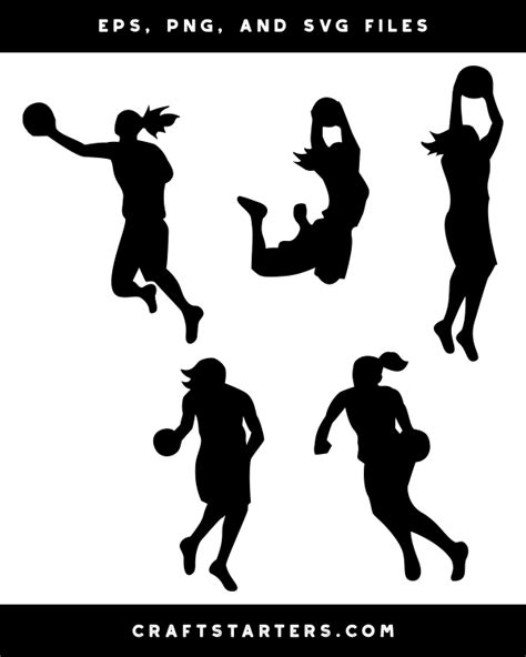 Female Basketball Player Silhouette Clip Art