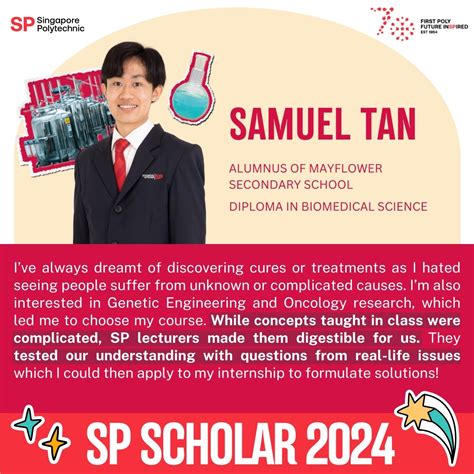 Singapore Polytechnic Scholarship Award Samuel Tan