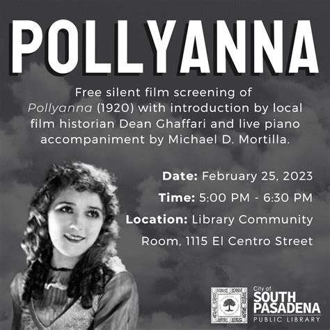 Pollyanna Film Screening Event | City Hall Scoop