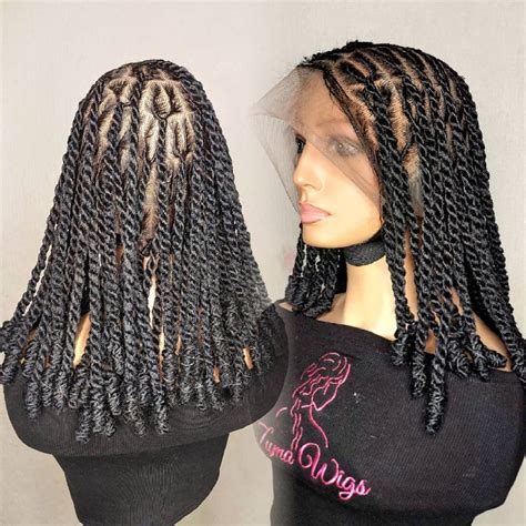 Invisible Locs With Knots Strand Twists Bob Locs Invisible Etsy