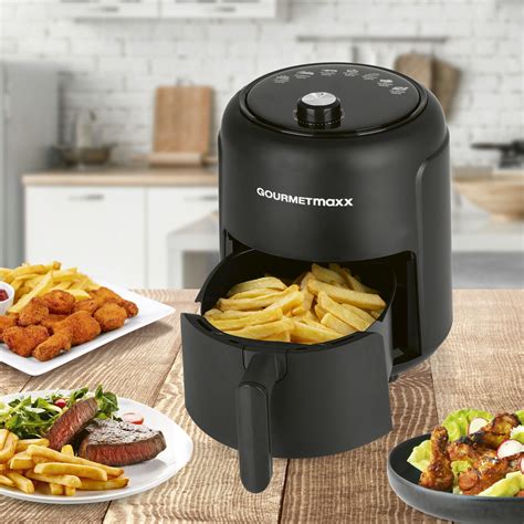 GourmetMAXX Heißluftfritteuse 2 3L Heißluft Ofen Grill Friteuse 1000W