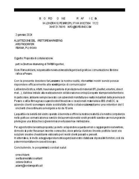 Lettera Di Presentazione Azienda IlCVPerfetto