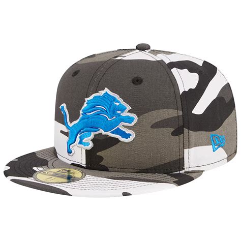 New Era Detroit Lions Urban Grey Camo 2023 59FIFTY Fitted Hat