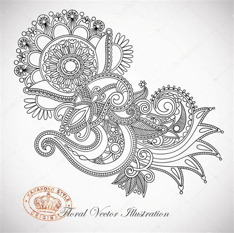 Ornate Flower Design Stock Vector Image By ©karakotsya 8604818