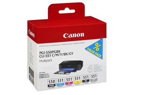 CANON PGI 550 CLI 551C M Y Bk GY Multi Pack Befoto Cz