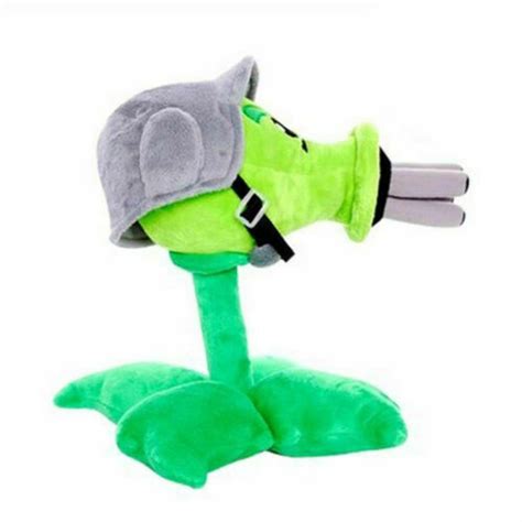 Plants Vs Zombies Gatling Pea Peashooter Soft Plush Stuffed Doll Figure