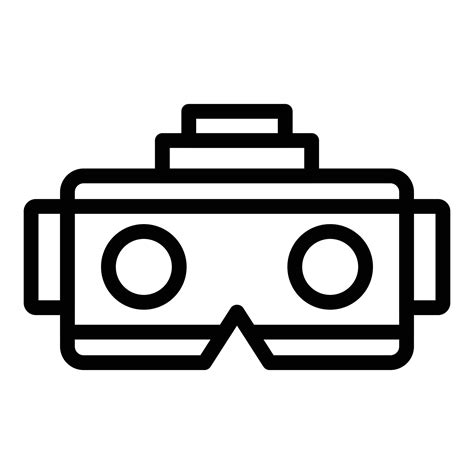 Carton vr glasses icon outline vector. Virtual tour 15063590 Vector Art ...