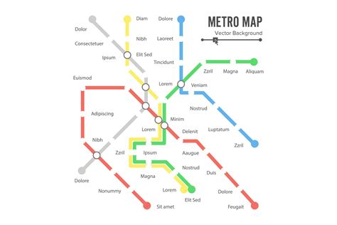 Metro Map Vector. Graphic by pikepicture · Creative Fabrica