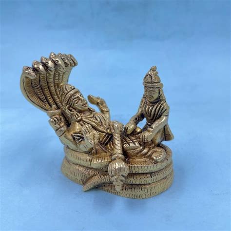 Buy Craftvatika Brass Vishnu Narayan Resting On Sheshnaag With Laxmi