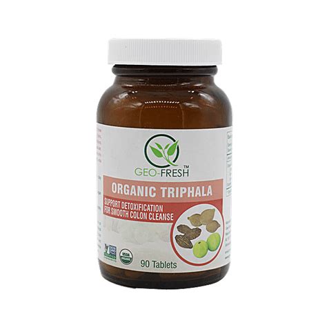 Buy Geo Fresh Tablets Organic Triphala 500 Mg USDA Certified