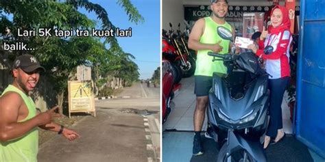 Capek Jogging Pria Ini Malah Mampir Ke Dealer Dan Beli Motor Baru