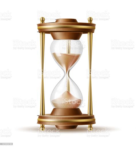 Vector Realistic Hourglass Sandglass 3d Mock Up Stock Illustration Download Image Now