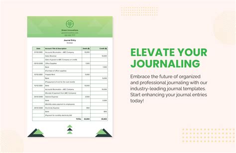 Journal Entry Template In Word Download