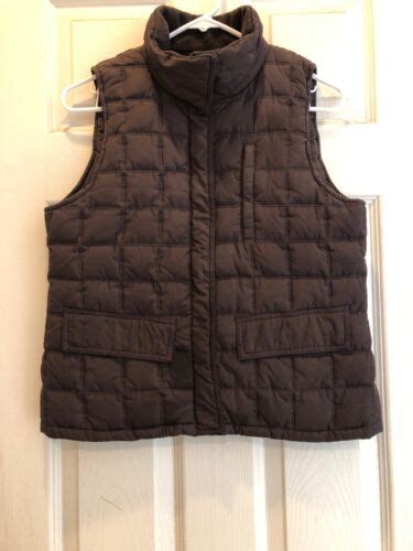 Brown Quilted Puffer Kenneth Cole Reaction Sleeveless Vest Womens Small