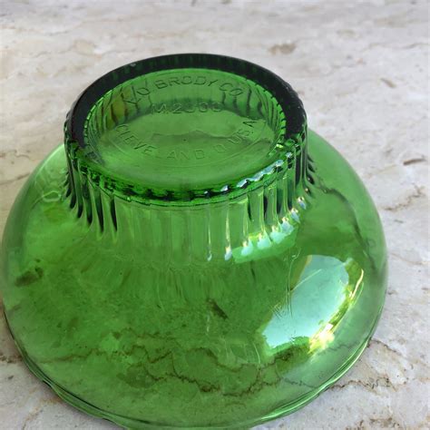 Vintage Kelly Green Glass Decorative Bowl Depression Glass Etsy