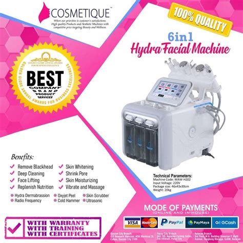 Free Training 6 In 1 Hydra Facial Machine Cold Hammer Bio Skin Lift