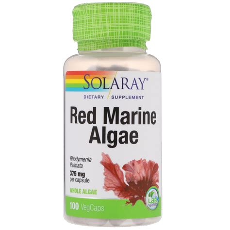 Solaray Red Marine Algae 375 Mg 100 VegCaps By IHerb