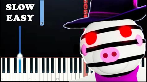 Piggy Roblox Zizzy Theme Slow Easy Piano Tutorial Youtube