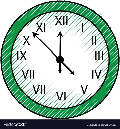 Happy new year clock countdown five minute time Vector Image