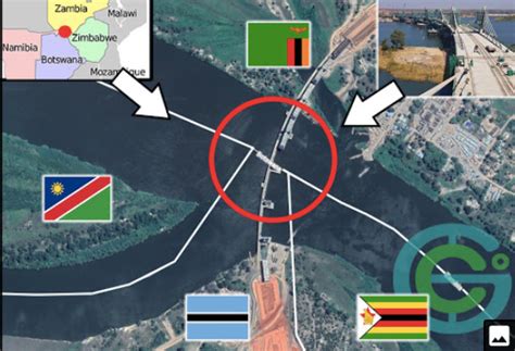 Map of the six year long Kazungula bridge project that is set to open ...