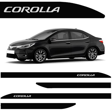 Friso Lateral Pintado Corolla A Preto Eclipse