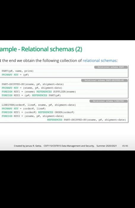 Task 32 Marks Consider A Conceptual Schema Given