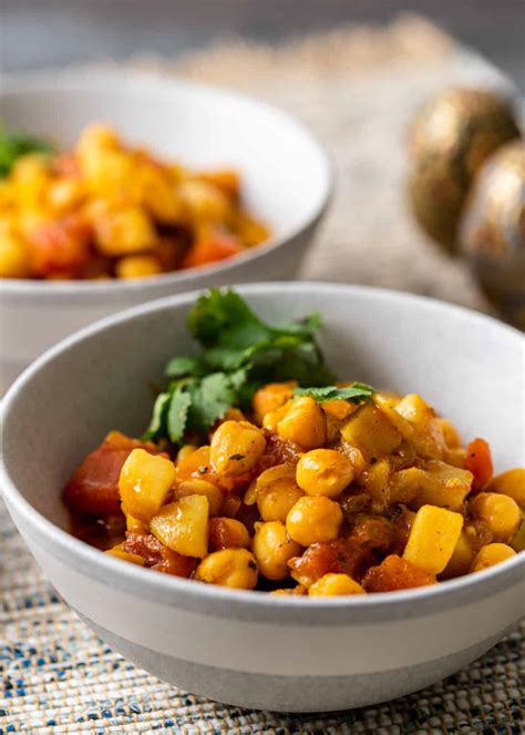 Potato Chickpea Curry Aloo Chana Masala Silk Road Recipes