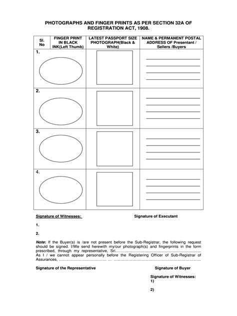 Photographs And Fingerprints As Per Section 32a Fill Out Sign Online