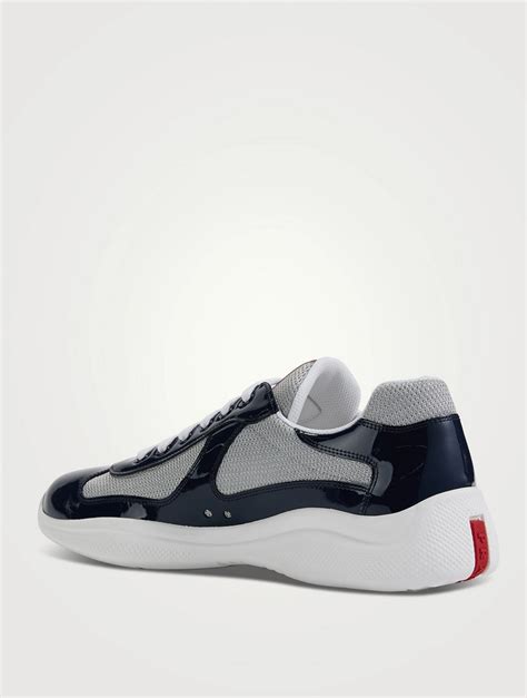 PRADA America S Cup Patent Leather And Mesh Sneakers Holt Renfrew Canada