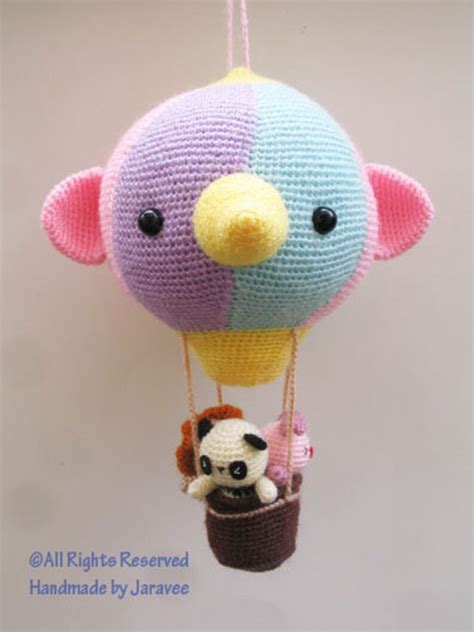 Hot Air Balloon Amigurumi Pdf Crochet Pattern Etsy