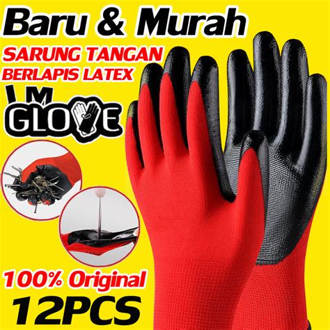 Jual Pasang Sarung Tangan Safety Latex Hitam Oil Resistant Nitrile