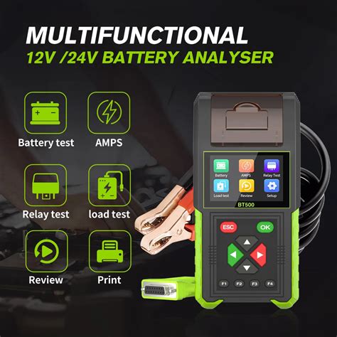 Topdiag BT500 Car Battery Tester 20 2000CCA Battery System Detect 12V