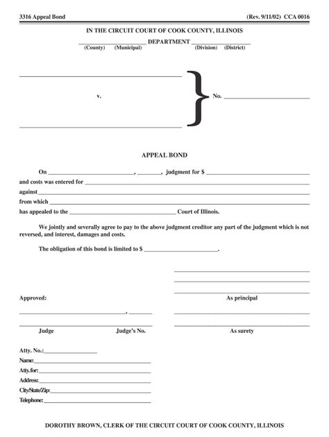 Bond Certificates Circuit Court Of Cook County Form Fill Out And Sign