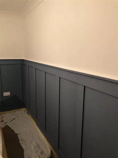 Navy Walls Black Walls Papier Paint Hallway Panelling Black Hallway